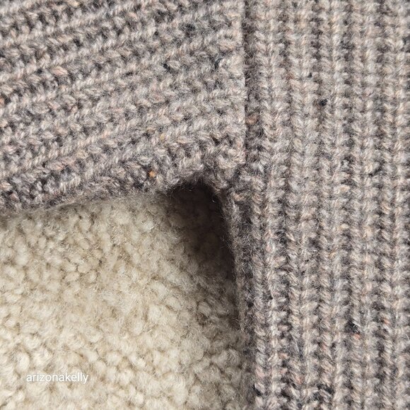 NWOT Ann Taylor Flecked Cashmere Ribbed Hoodie Thick - Picture 7 of 14